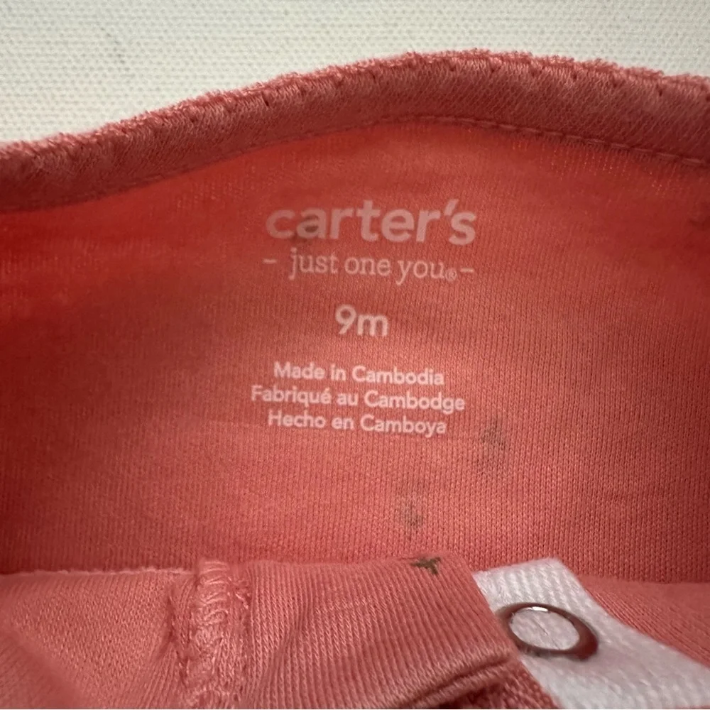 Carter's Pink 'Little Sister' Floral Footie